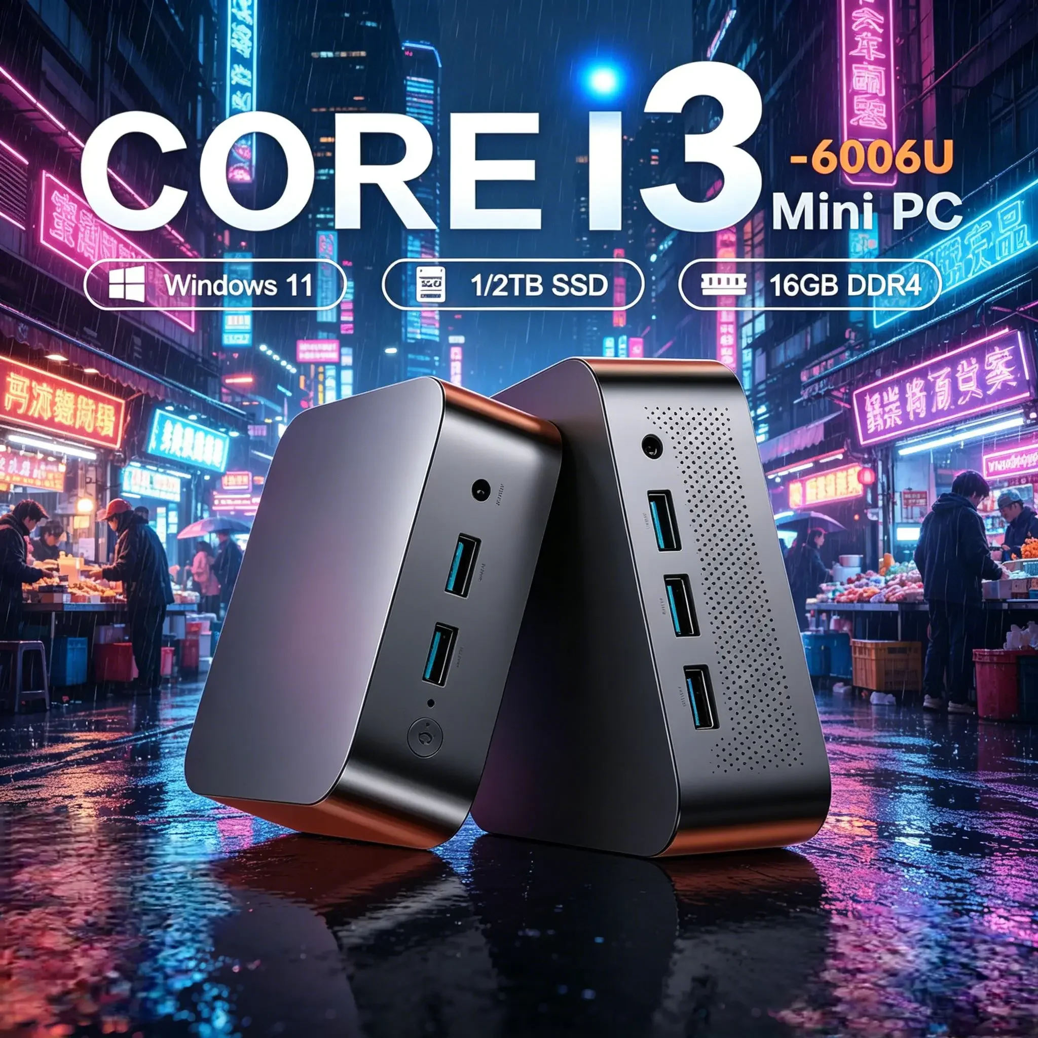 Brand New Mini PC | Intel Core I3‑6006U, Windows 11 Pro, 32GB RAM, 1TB/2TB SSD, WiFi 6 & Bluetooth 5.2, 4K HD Support
Brand New Mini PC | Intel Core I3‑6006U, Windows 11 Pro, 32GB RAM, 1TB/2TB SSD, WiFi 6 & Bluetooth 5.2, 4K HD Support