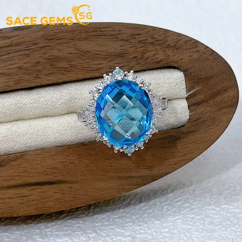 SACEGEMS 925Sterling Silver 10*12mm Natual Swiss Blue Topaz Luxury Rings for Women Created Wedding Engagement Party Fine Jewelry
SACEGEMS 925Sterling Silver 10*12mm Natual Swiss Blue Topaz Luxury Rings for Women Created Wedding Engagement Party Fine Jewelry