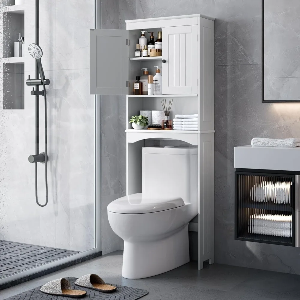 Over The Toilet Storage Cabinet with Adjustable Shelf Double Door Bathroom Organizer Rack
Over The Toilet Storage Cabinet with Adjustable Shelf Double Door Bathroom Organizer Rack