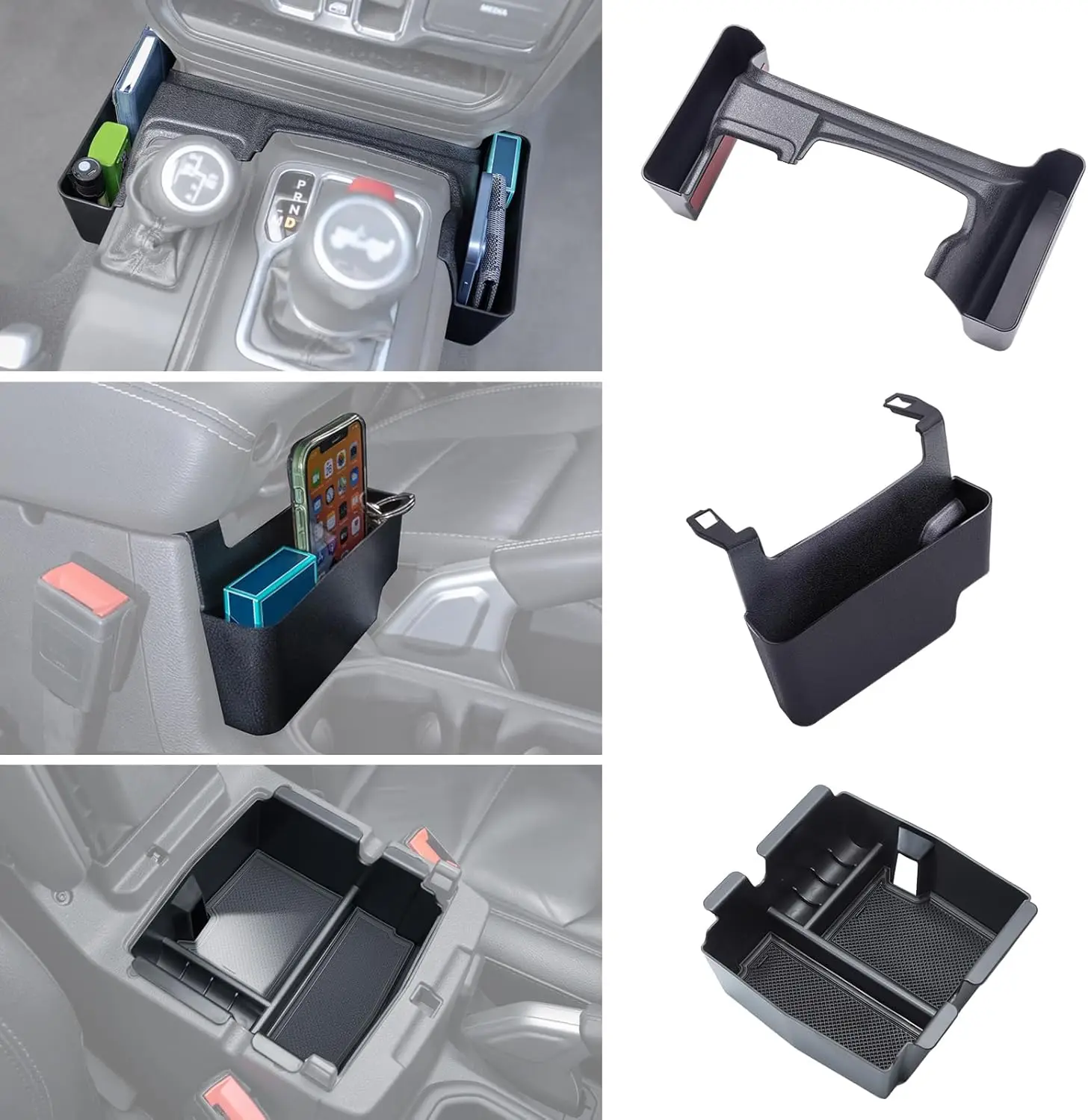Center Console Organizer Tray for 2018-2025 Jeep Wrangler JL & 2020-2025 Gladiator JT - Gear Shift Organizer and Armrest Hanging
Center Console Organizer Tray for 2018-2025 Jeep Wrangler JL & 2020-2025 Gladiator JT - Gear Shift Organizer and Armrest Hanging