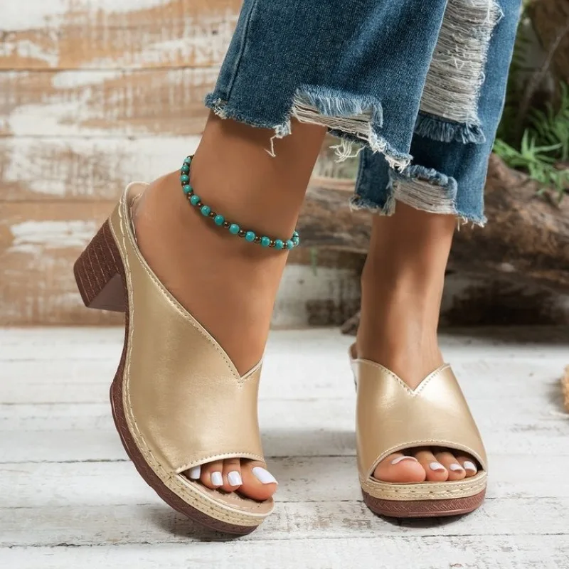 2026 Women Comfortable Sandals Summer Trend Heel High Heels Shoes Women Outdoor Slip on Open Toe Flip Flops Slippers
2026 Women Comfortable Sandals Summer Trend Heel High Heels Shoes Women Outdoor Slip on Open Toe Flip Flops Slippers