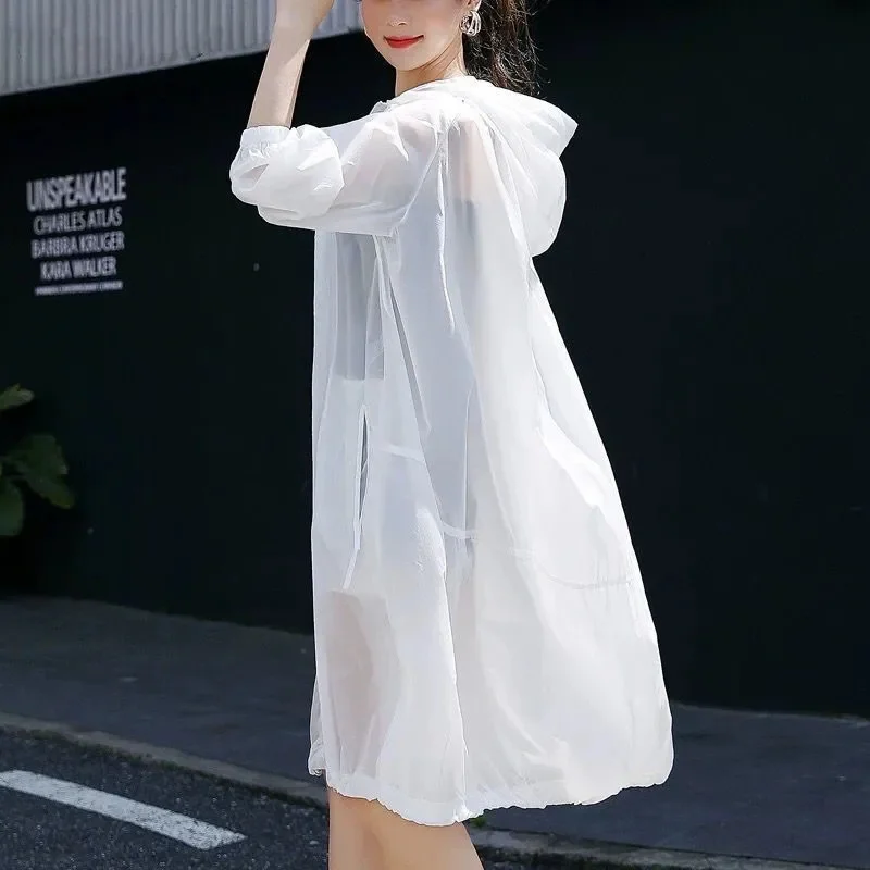 2024 Summer Women's Jacket Thin Coat Korean Loose Sun Protection Clothing Hooded Coats Long Windbreaker Female Zipper Outdoor
2024 Summer Women's Jacket Thin Coat Korean Loose Sun Protection Clothing Hooded Coats Long Windbreaker Female Zipper Outdoor