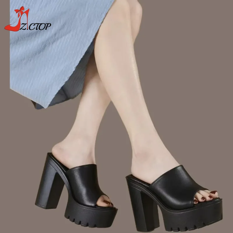 Women's Summer High Heeled Slippers Open Toe Platform Sandals White Black High Heels Pumps Shoes Slip On Ladies
Women's Summer High Heeled Slippers Open Toe Platform Sandals White Black High Heels Pumps Shoes Slip On Ladies