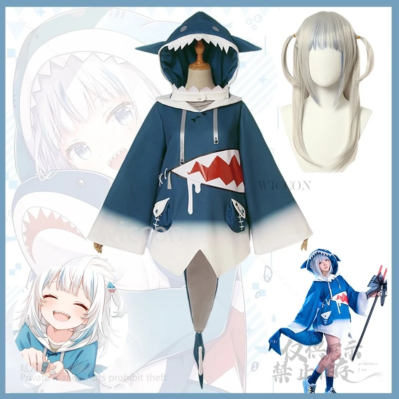 Аниме Holo live Youtuber Gawr Gura Косплей Костюм Акула Kawaii Синий Костюм Парик Девушки Женщины Хэллоуин Полный Комплект Хвост Индивидуальный
Аниме Holo live Youtuber Gawr Gura Косплей Костюм Акула Kawaii Синий Костюм Парик Девушки Женщины Хэллоуин Полный Комплект Хвост Индивидуальный