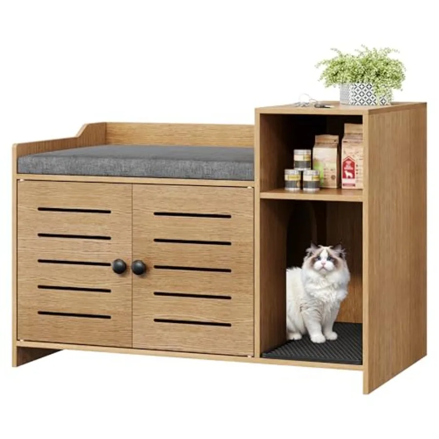 Cat Litter Box Enclosure Hidden Litter Box Cabinet Furniture with Scratch Pad Farmhouse Indoor Cats House with Storage Layer fo
Cat Litter Box Enclosure Hidden Litter Box Cabinet Furniture with Scratch Pad Farmhouse Indoor Cats House with Storage Layer fo