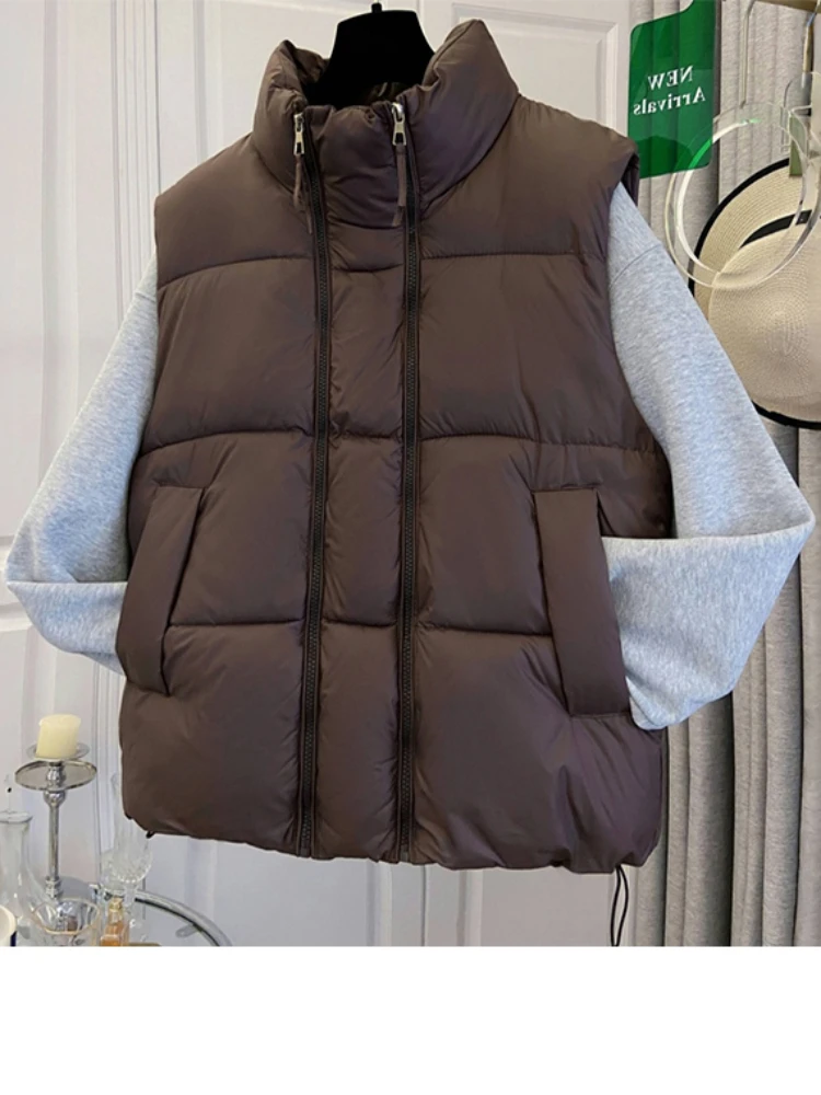 Теплый хлопковый жилет с воротником-стойкой от Yu Zhaolin, женская верхняя одежда, модный универсальный осенне-зимний свободный топ
Теплый хлопковый жилет с воротником-стойкой от Yu Zhaolin, женская верхняя одежда, модный универсальный осенне-зимний свободный топ