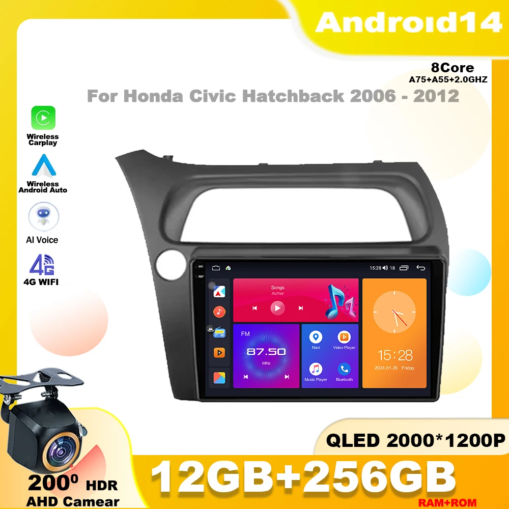 Android 14 For Honda Civic Hatchback 2006 - 2012 Car Radio Multimedia Video Player Navigation GPS WIFI 4G LET Carplay Auto QLED
Android 14 For Honda Civic Hatchback 2006 - 2012 Car Radio Multimedia Video Player Navigation GPS WIFI 4G LET Carplay Auto QLED