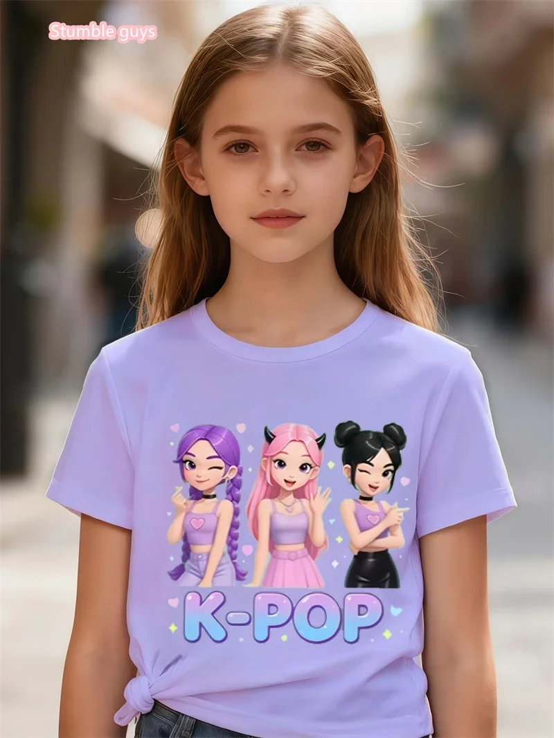 New Summer Girls' Pure Cotton Round Neck T-shirt Casual Style, Cute Anime Short-sleeved Soft Children's T-shirt Top Girl Clothes
New Summer Girls' Pure Cotton Round Neck T-shirt Casual Style, Cute Anime Short-sleeved Soft Children's T-shirt Top Girl Clothes