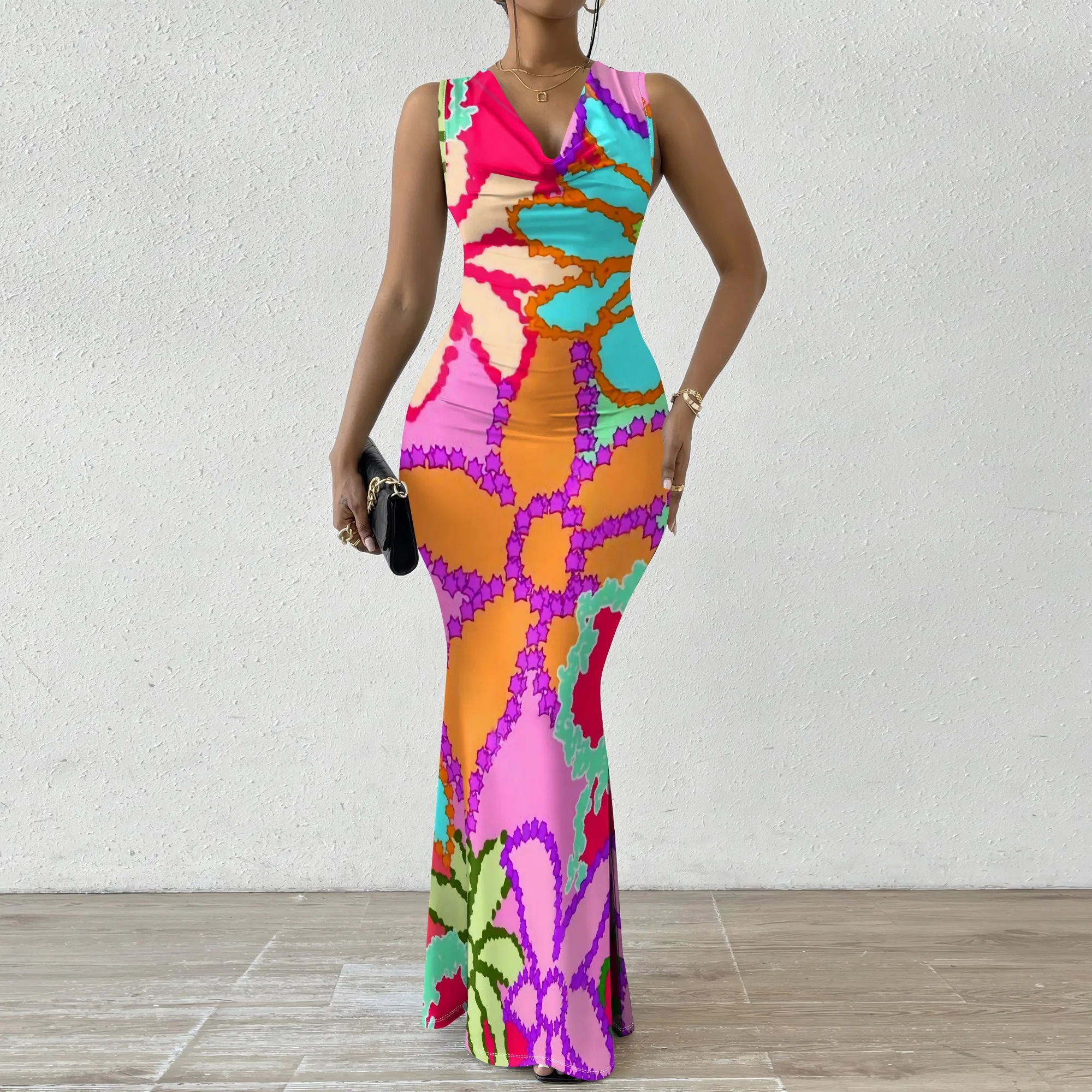 Women's Plus Size African Print Maxi Dress - Bodycon Slim Fit Evening Party Gown - Elegant Tribal Style XS-2XL
Women's Plus Size African Print Maxi Dress - Bodycon Slim Fit Evening Party Gown - Elegant Tribal Style XS-2XL