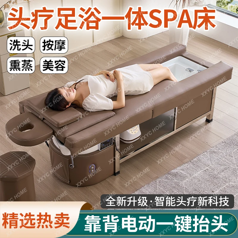Head therapy and foot therapy integrated massage shampoo water circulation fumigation beauty , electric lift, massage bed
Head therapy and foot therapy integrated massage shampoo water circulation fumigation beauty , electric lift, massage bed