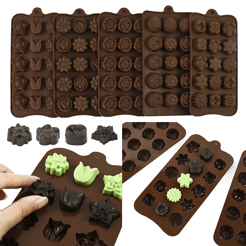 1Pc Handmade Chocolate Silicone Molds Rose Flower Cookies Candy Jelly Pudding Mould For Wedding Birthday Cake Decor Baking Tools
1Pc Handmade Chocolate Silicone Molds Rose Flower Cookies Candy Jelly Pudding Mould For Wedding Birthday Cake Decor Baking Tools