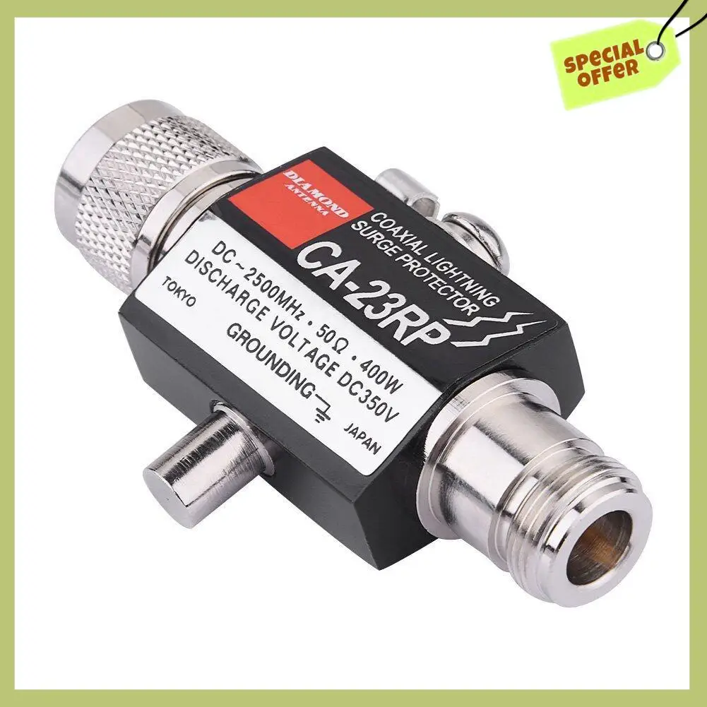 Advanced CA-23RP Lightning-Arrester Protector N Male To N Female Coaxial Radio Repeater Anti-Lightning Antenna Surge Protector
Advanced CA-23RP Lightning-Arrester Protector N Male To N Female Coaxial Radio Repeater Anti-Lightning Antenna Surge Protector