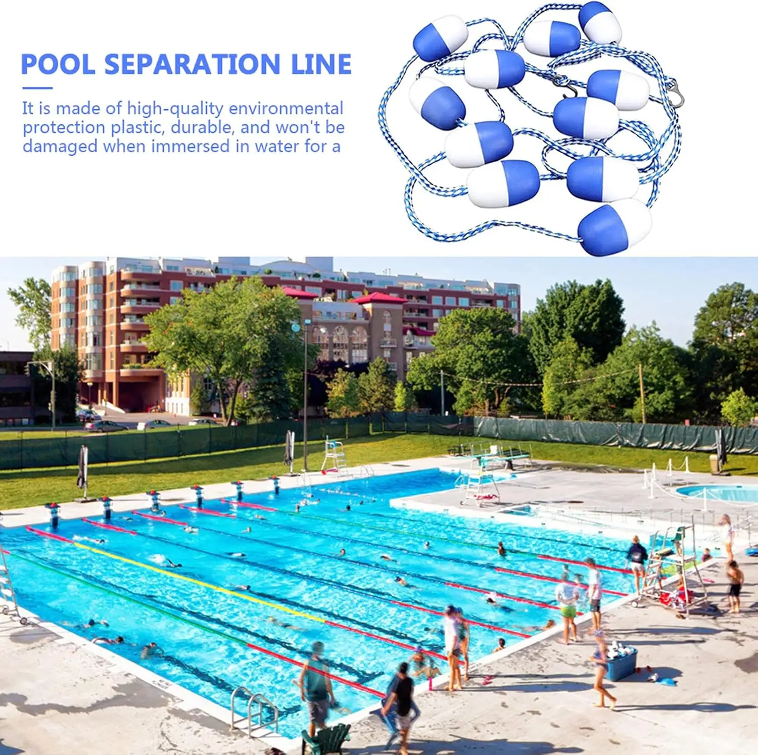 Swimming Pool Accories Dividing Lanes Areas Floating Line Floats Safety Divider Floating Buoy Line Accories 5m
Swimming Pool Accories Dividing Lanes Areas Floating Line Floats Safety Divider Floating Buoy Line Accories 5m