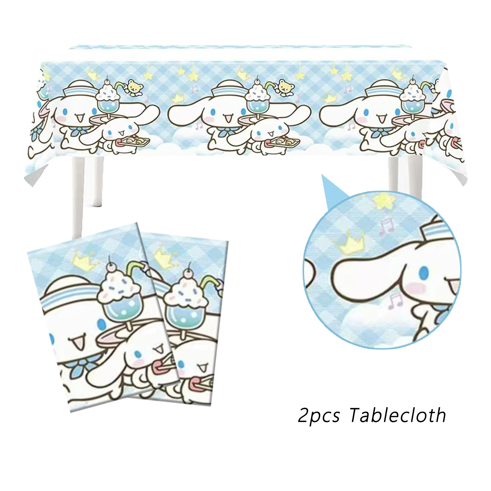 Sanrio Cinnamoroll Birthday Party Tablecloth Lovely Cartoon Disposable Plastic Tablecloth for Cinnamoroll Birthday Party Decor
Sanrio Cinnamoroll Birthday Party Tablecloth Lovely Cartoon Disposable Plastic Tablecloth for Cinnamoroll Birthday Party Decor