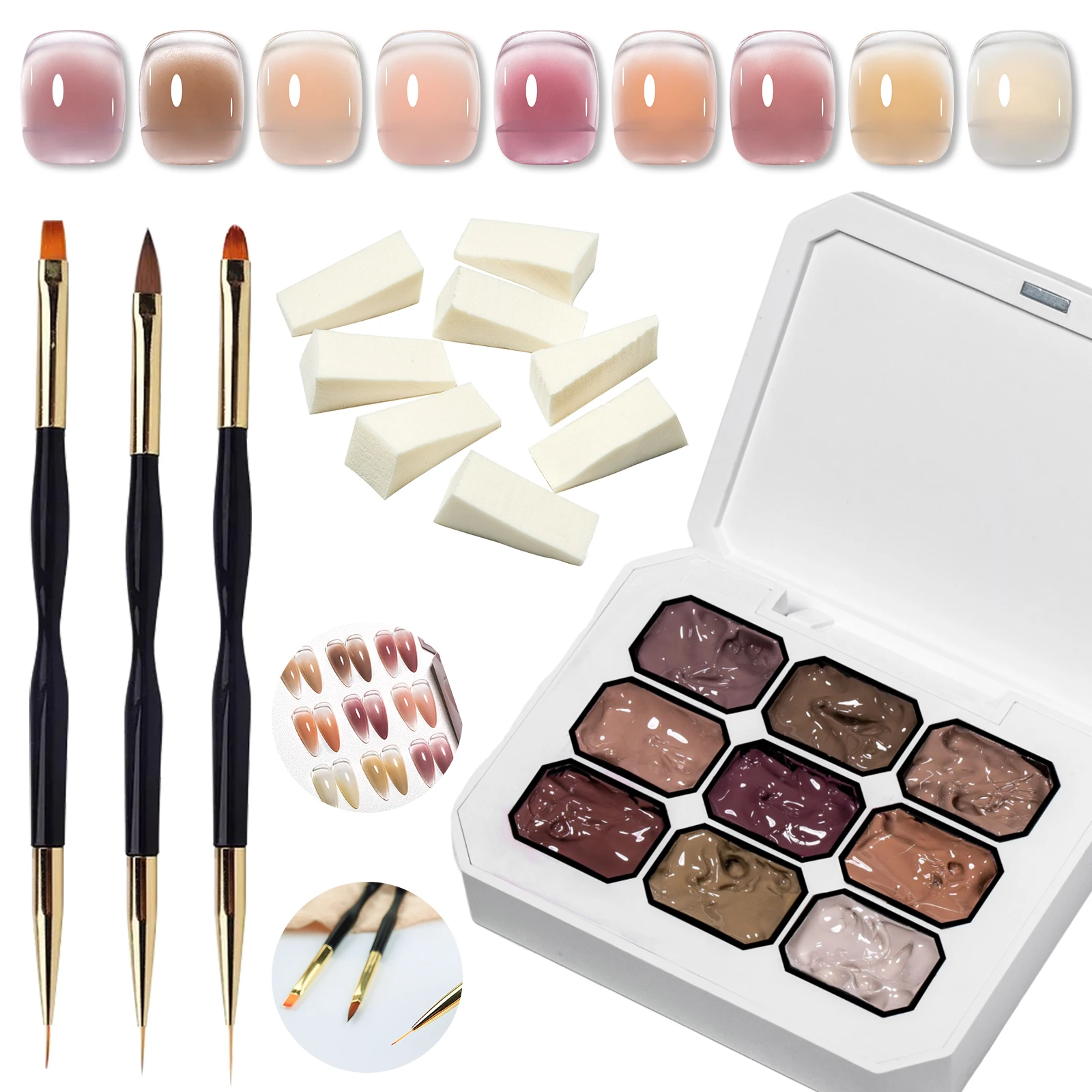 3pc Pat Painting Nail Gel Set 9 Colors Nude Macaron Nail Art Vernis for All-Season Nails Design Long Lasting Soak Off Gel Kit
3pc Pat Painting Nail Gel Set 9 Colors Nude Macaron Nail Art Vernis for All-Season Nails Design Long Lasting Soak Off Gel Kit