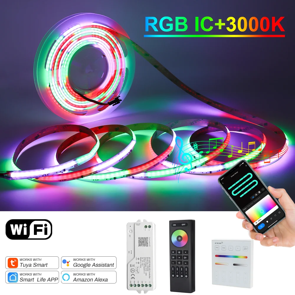Адресная светодиодная лента RGBWW COB 24 В RGBIC + 3000K Светодиодная лента WiFi Tuya Dream Color SPI Световая лента RGBWIC Светодиодная лента
Адресная светодиодная лента RGBWW COB 24 В RGBIC + 3000K Светодиодная лента WiFi Tuya Dream Color SPI Световая лента RGBWIC Светодиодная лента