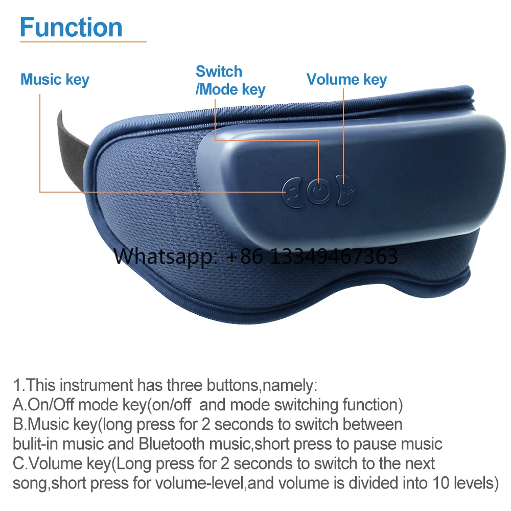 High Quality Smart Airbag Eye Massager Bluetooth Music Air Pressure Vibrations Heating Relax Body Relieve Stress Fatigue Improve
High Quality Smart Airbag Eye Massager Bluetooth Music Air Pressure Vibrations Heating Relax Body Relieve Stress Fatigue Improve