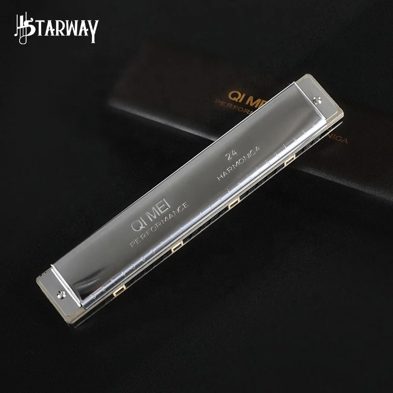 QiMEI Stainless steel 24 hole Stress C Diatonic harmonica Musical instrument for Beginner
QiMEI Stainless steel 24 hole Stress C Diatonic harmonica Musical instrument for Beginner