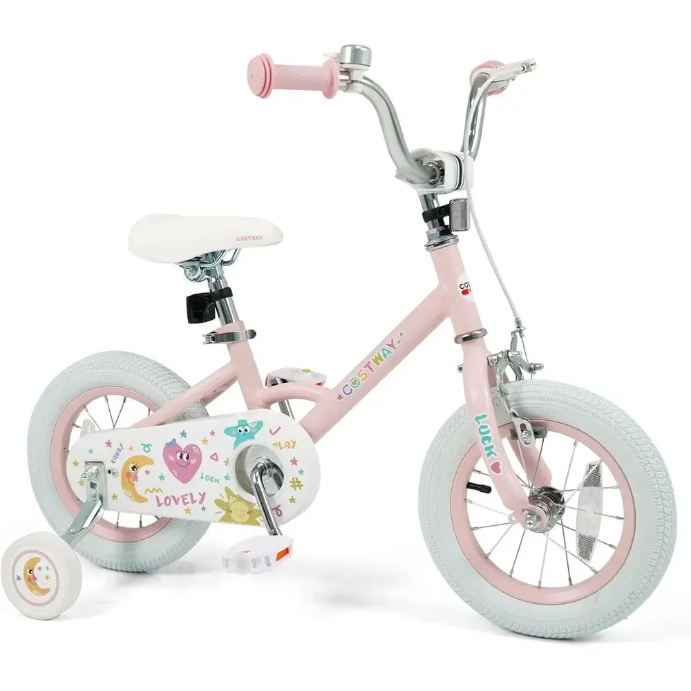 Children's Bike for Ages 3-8, 12-18 Inch Sizes, Pink/Purple, with Training Wheels, Removable Brakes, Adjustable Handlebar and Se
Children's Bike for Ages 3-8, 12-18 Inch Sizes, Pink/Purple, with Training Wheels, Removable Brakes, Adjustable Handlebar and Se