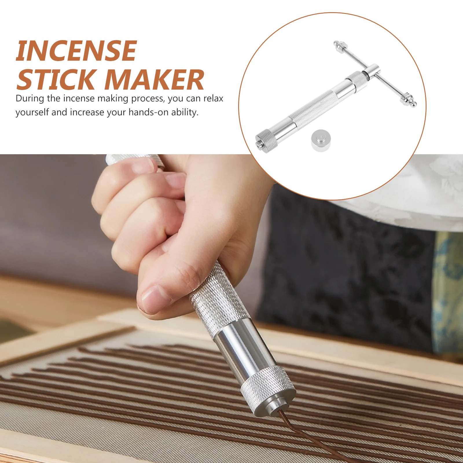 Incense Stick Maker Clay Extruder Iron Manual Handmade Tool Polymer Handle Pottery Stainless Steel Extruder Adapter DIY Squeezer
Incense Stick Maker Clay Extruder Iron Manual Handmade Tool Polymer Handle Pottery Stainless Steel Extruder Adapter DIY Squeezer
