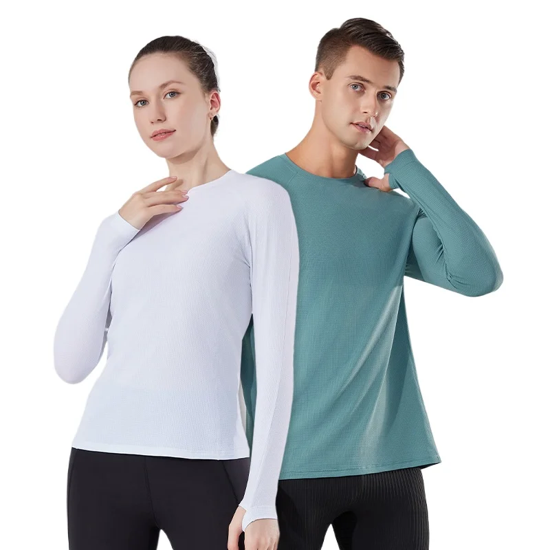 Man and Women Spring New Running Long-Sleeved Tops Quick-drying Ice Silk Long-sleeved Crew Neck Breathable T-shirts
Man and Women Spring New Running Long-Sleeved Tops Quick-drying Ice Silk Long-sleeved Crew Neck Breathable T-shirts