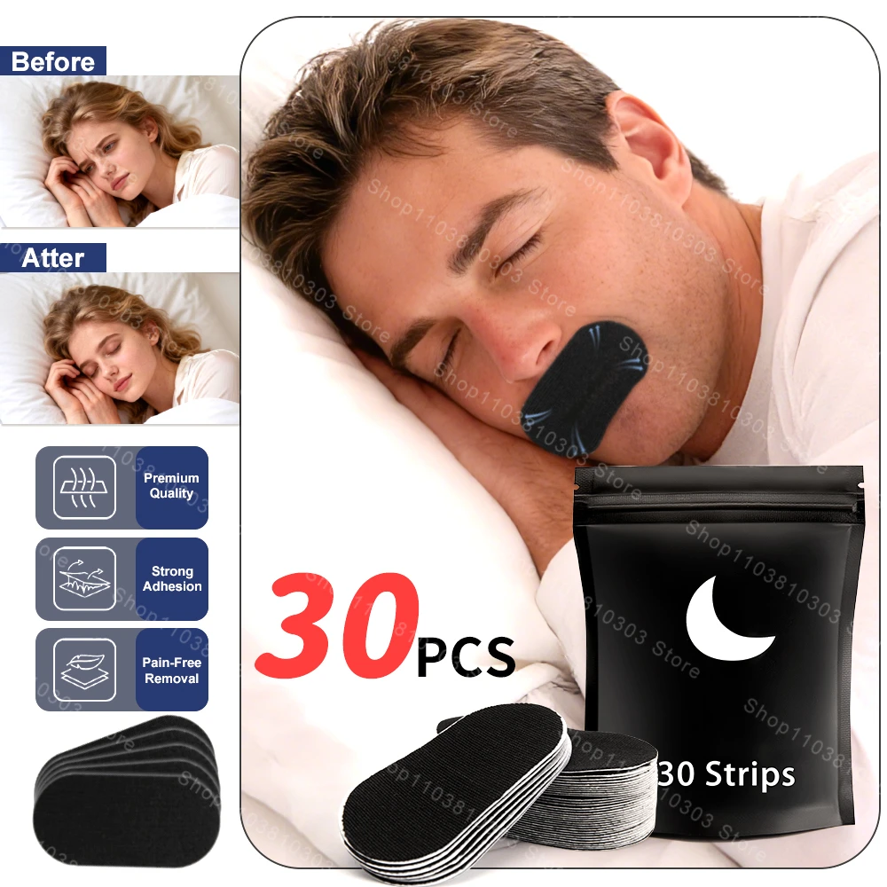 30Pcs Sleeping Mouth Tapes Anti-Snoring Stickers Right Way Breathe Sleep Strips for Adult and Children Mouth Close Improve Sleep
30Pcs Sleeping Mouth Tapes Anti-Snoring Stickers Right Way Breathe Sleep Strips for Adult and Children Mouth Close Improve Sleep