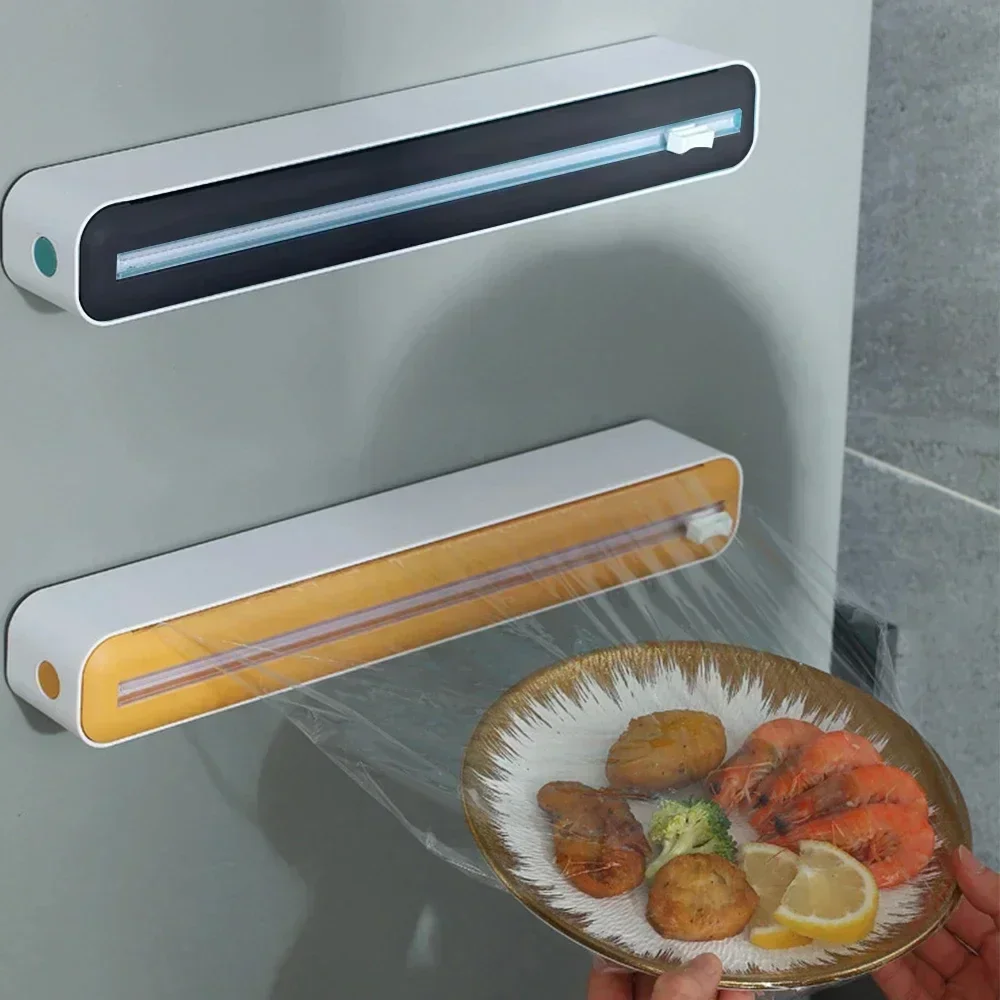 New Food Cling Film Dispenser Plastic Wrap Cutter Wall-Mounted Dispenser Cutter Storage Box Aluminum Foil Stretchs Kitchen Tools
New Food Cling Film Dispenser Plastic Wrap Cutter Wall-Mounted Dispenser Cutter Storage Box Aluminum Foil Stretchs Kitchen Tools