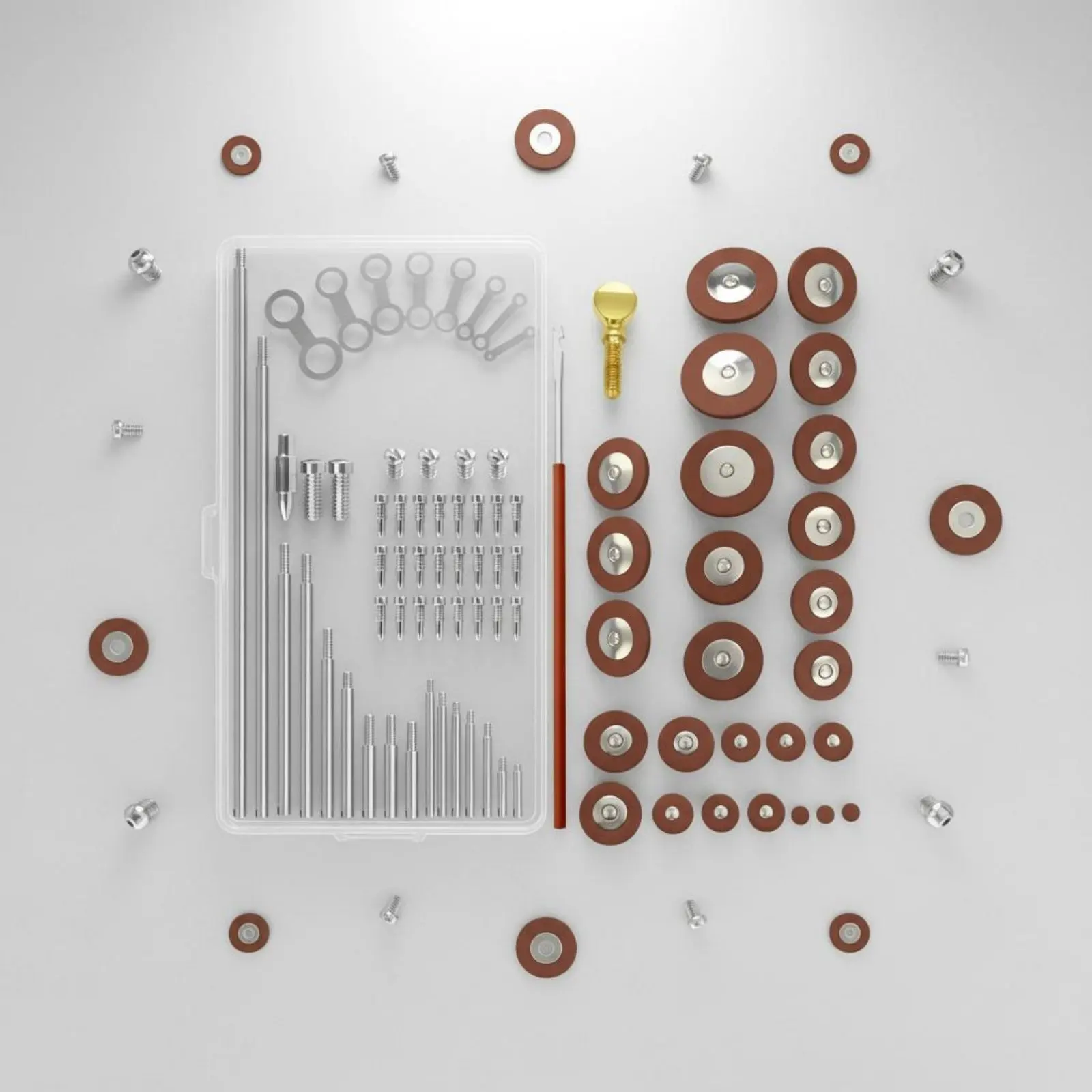 85 Pieces Alto Sax Repair Kit Metal and Pad Material Woodwind Maintenance Kit Musical Instrument Part for Musicians
85 Pieces Alto Sax Repair Kit Metal and Pad Material Woodwind Maintenance Kit Musical Instrument Part for Musicians