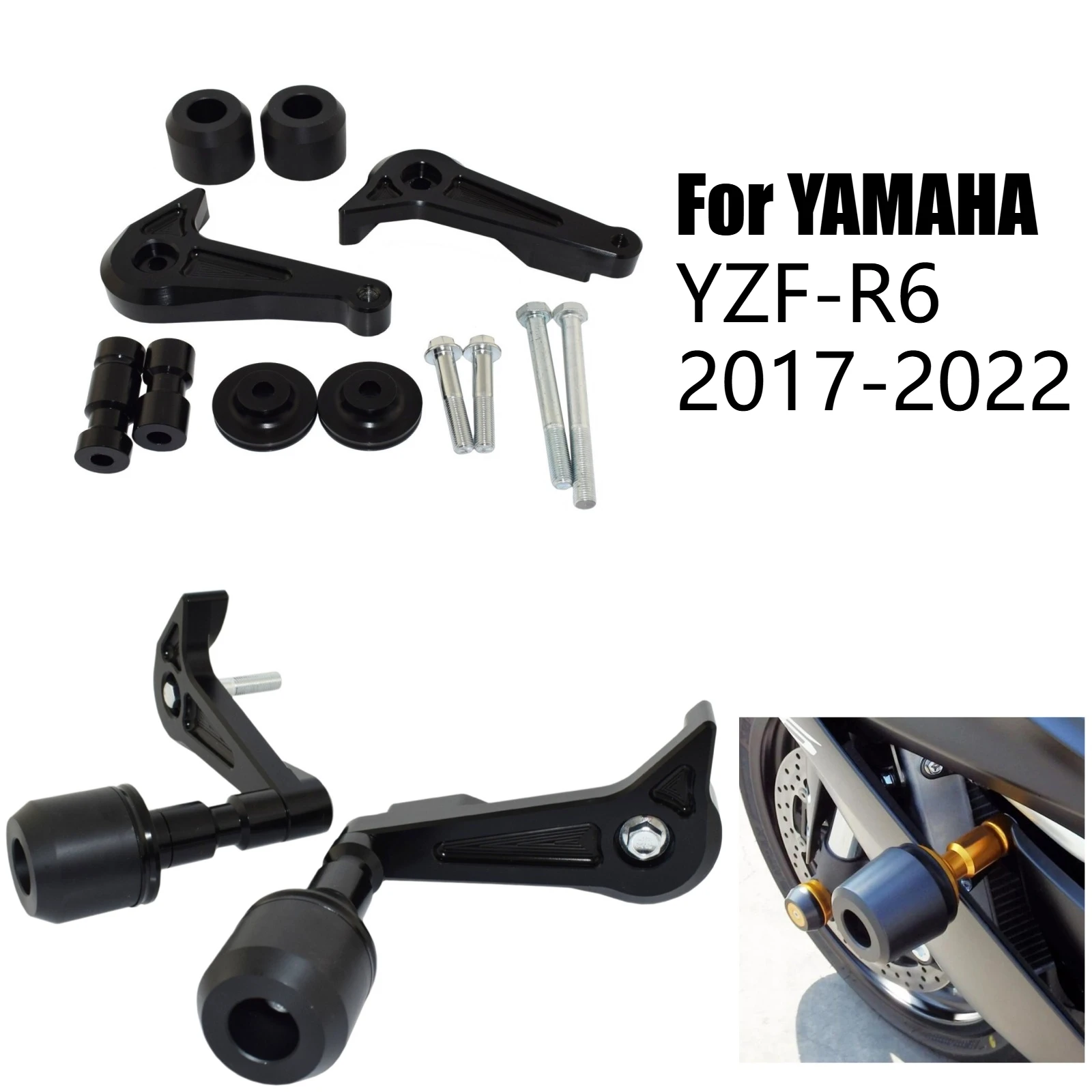 Crash Sliders for Yamaha YZF R6 YZF-R6 2017-2022 Motorcycle Frame Sliders Crash Protector Engine Falling Protection Pad
Crash Sliders for Yamaha YZF R6 YZF-R6 2017-2022 Motorcycle Frame Sliders Crash Protector Engine Falling Protection Pad
