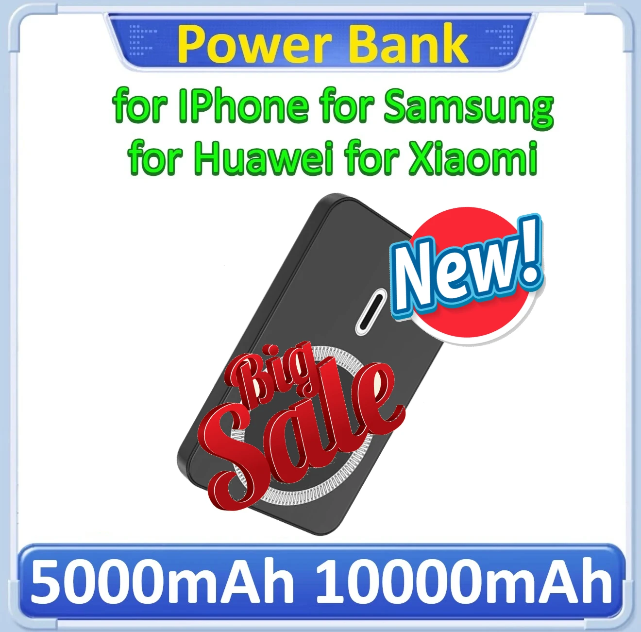 3 in 1 Magnetic Powerbank Wireless Fast Charger Portable External Battery For iPhone For AirPods For Apple Watch 5000/10000mah
3 in 1 Magnetic Powerbank Wireless Fast Charger Portable External Battery For iPhone For AirPods For Apple Watch 5000/10000mah