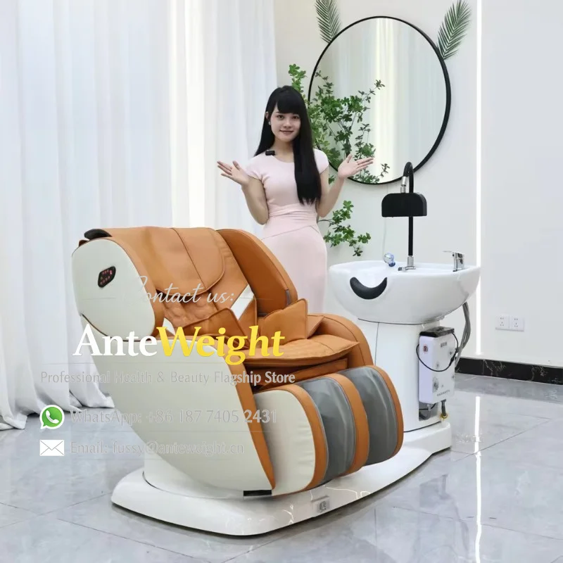Professional Modern High Quality Orange Color Hair Salon Lay Down Furniture Washing Bed Electric Shampoo Chair with Bowl
Professional Modern High Quality Orange Color Hair Salon Lay Down Furniture Washing Bed Electric Shampoo Chair with Bowl