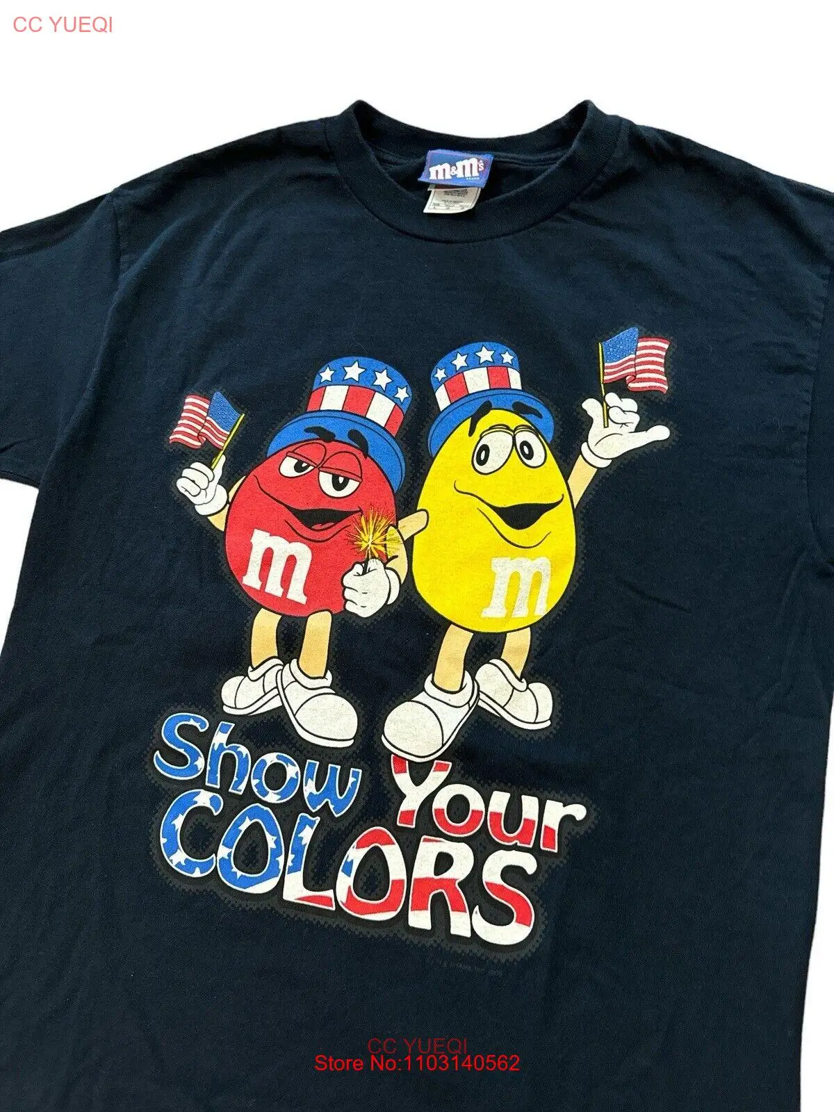 Патриотическая Мужская футболка M & M's «Show Your Colors», большого размера, 2006 Y2K, 4 июля
Патриотическая Мужская футболка M & M's «Show Your Colors», большого размера, 2006 Y2K, 4 июля