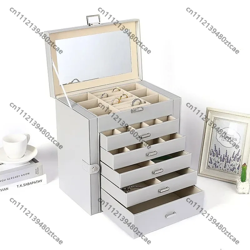 Luxury Six Layers Large Leather Jewelry Box Organizer Multi Functional Ring Necklace Storage
Luxury Six Layers Large Leather Jewelry Box Organizer Multi Functional Ring Necklace Storage