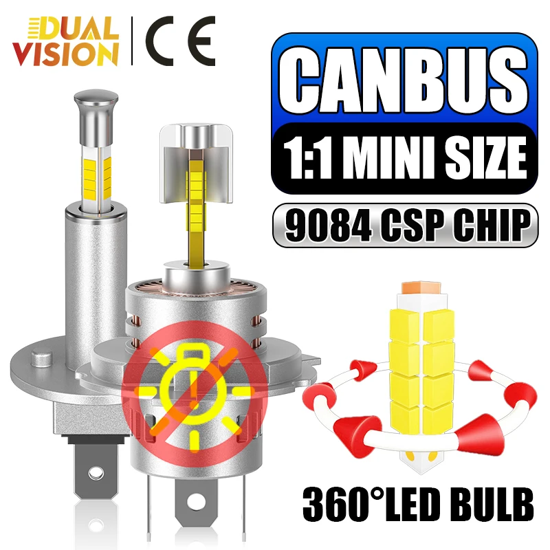 H1 H4 H7 LED Canbus Car Headlights H8 H9 H11 Fog Lamp 9005 9006 HB3 HB4 9012 HIR2 360 3D CSP Chips 1:1 Mini Led Light Plug&Play
H1 H4 H7 LED Canbus Car Headlights H8 H9 H11 Fog Lamp 9005 9006 HB3 HB4 9012 HIR2 360 3D CSP Chips 1:1 Mini Led Light Plug&Play