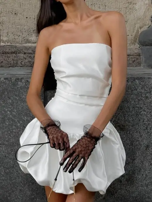 Autumn Winter White Fashionable Thick Matte Color Ding Strapless Sexy Design Slim Fit Slimming Flower Bud Dress Women's Clothing
Autumn Winter White Fashionable Thick Matte Color Ding Strapless Sexy Design Slim Fit Slimming Flower Bud Dress Women's Clothing