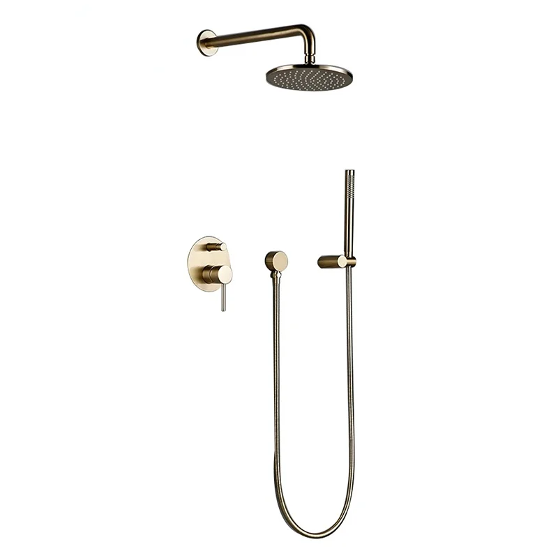 Wall Mount Shower System Bathroom Brushed Gold Set Bath Faucet Brass Diverter Mixer Tap Head
Wall Mount Shower System Bathroom Brushed Gold Set Bath Faucet Brass Diverter Mixer Tap Head