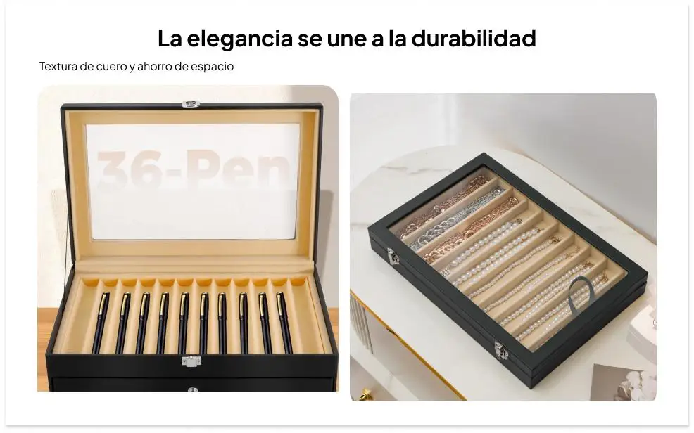 Elegant Pen Collector Organizer PU Leather Velvet Lined Pen Tray Display Box for Shop and Home Decoration
Elegant Pen Collector Organizer PU Leather Velvet Lined Pen Tray Display Box for Shop and Home Decoration