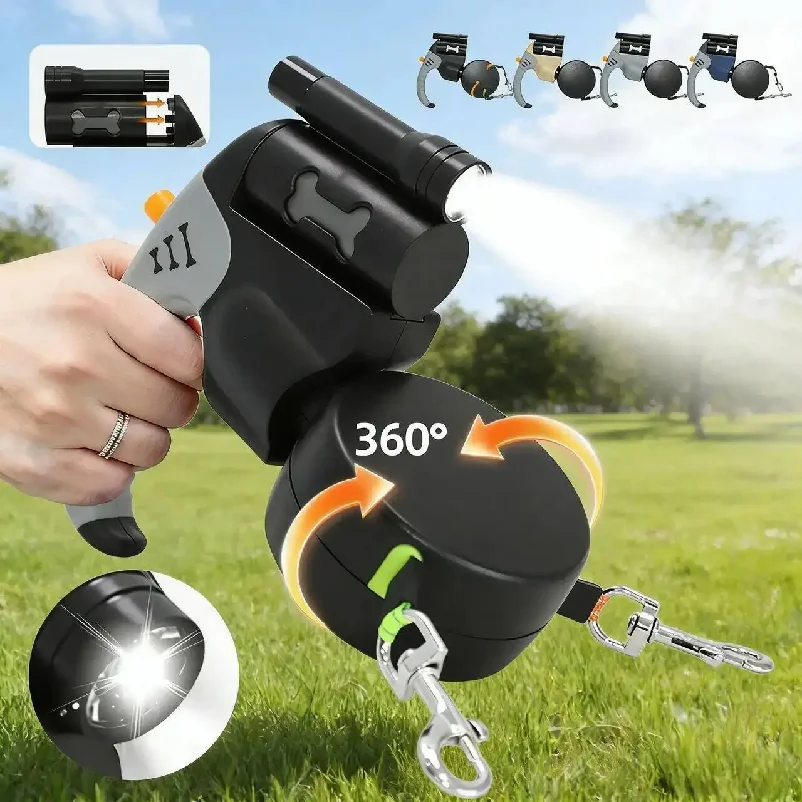 Auto Retractable Double-Headed Dog Leash 3M Rope for 2 Dogs with LED Flashlight 360 Degree Dual Traction Rope Pet Supplies
Auto Retractable Double-Headed Dog Leash 3M Rope for 2 Dogs with LED Flashlight 360 Degree Dual Traction Rope Pet Supplies