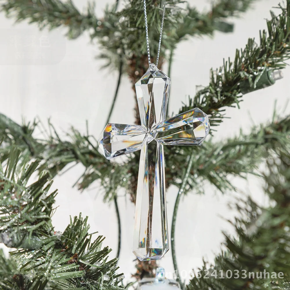 Transparent Acrylic Christmas Cross Pendant Creative Holiday Decoration New Arrival Unique Gift
Transparent Acrylic Christmas Cross Pendant Creative Holiday Decoration New Arrival Unique Gift