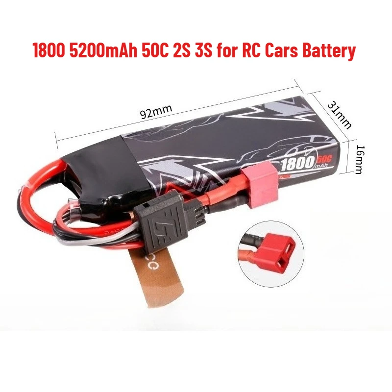 1800 5200mAh 50C 2S 3S for RC Cars Battery
1800 5200mAh 50C 2S 3S for RC Cars Battery