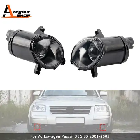 Pair Front Bumper Driving Fog Light Lamps for Volkswagen PASSAT 3BG B5 2001 2002 2003 2004 2005