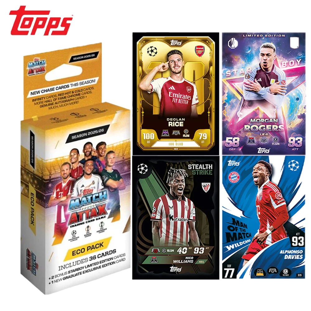 Topps Card 2025-26 Top MatchAttax Champions League Pack Football Star Card 36Pcs/Box Cards Star Card Fan Toy Gift
Topps Card 2025-26 Top MatchAttax Champions League Pack Football Star Card 36Pcs/Box Cards Star Card Fan Toy Gift