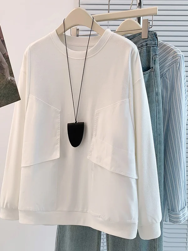 Authentic Autumn Design Color Blo Long Sve Sweatirt T-irt Double ket Splicing Anti-Aging Ladies Faion Linen Cotton
Authentic Autumn Design Color Blo Long Sve Sweatirt T-irt Double ket Splicing Anti-Aging Ladies Faion Linen Cotton