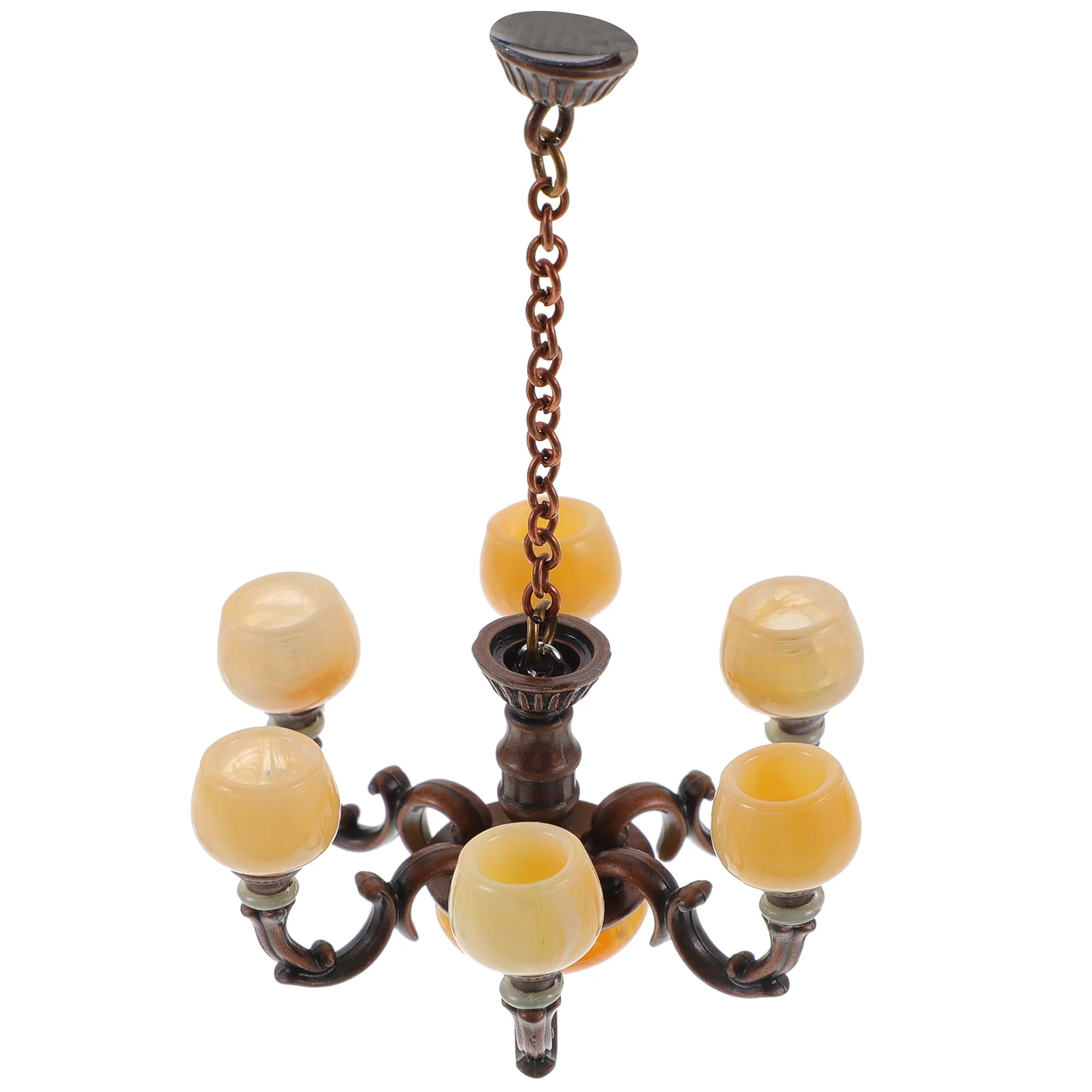 Retro Chandelier Model Miniature Ceiling Lamp Hanging Decor Small House Furniture Plastic
Retro Chandelier Model Miniature Ceiling Lamp Hanging Decor Small House Furniture Plastic