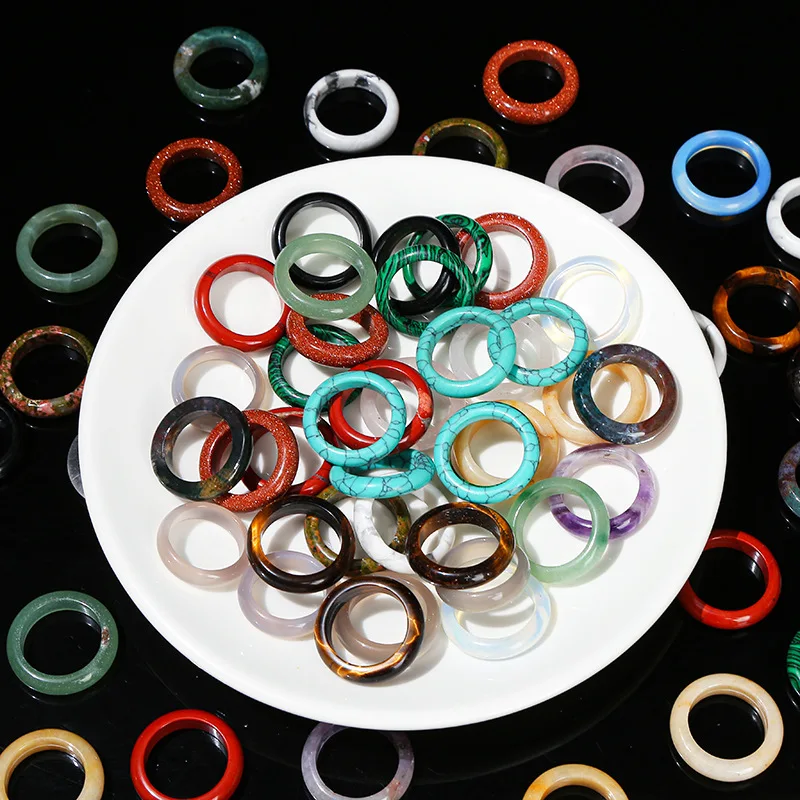 100pcs 6mm Unisex Natural Stone Pink Quartz Rings Amethysts Lapis Crystal Obsidian Finger Ring Party Wedding Size 17 To 20
100pcs 6mm Unisex Natural Stone Pink Quartz Rings Amethysts Lapis Crystal Obsidian Finger Ring Party Wedding Size 17 To 20