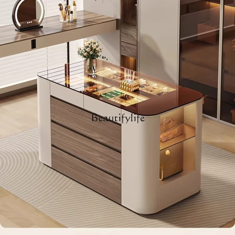 Italian minimalist jewelry Nakajima counter cloakroom master bedroom floor-to-ceiling display cabinet
Italian minimalist jewelry Nakajima counter cloakroom master bedroom floor-to-ceiling display cabinet
