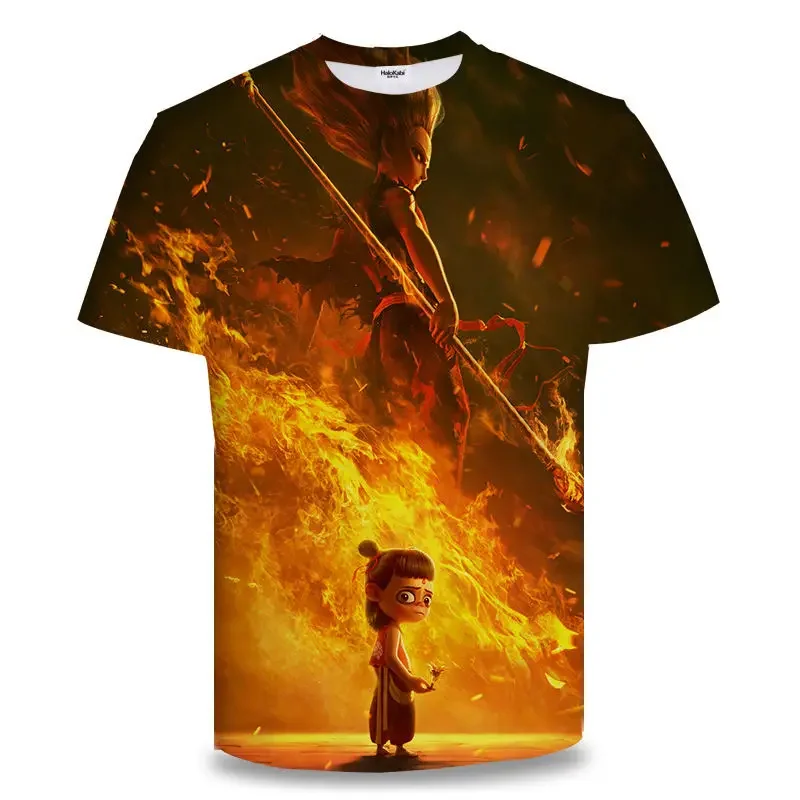 Men's and Women's 3D Printed Short Sleeved T-shirts, Nezha 2: The Demon Boy Will Be Reincarnated, Short Sleeved Shirts for Movie
Men's and Women's 3D Printed Short Sleeved T-shirts, Nezha 2: The Demon Boy Will Be Reincarnated, Short Sleeved Shirts for Movie