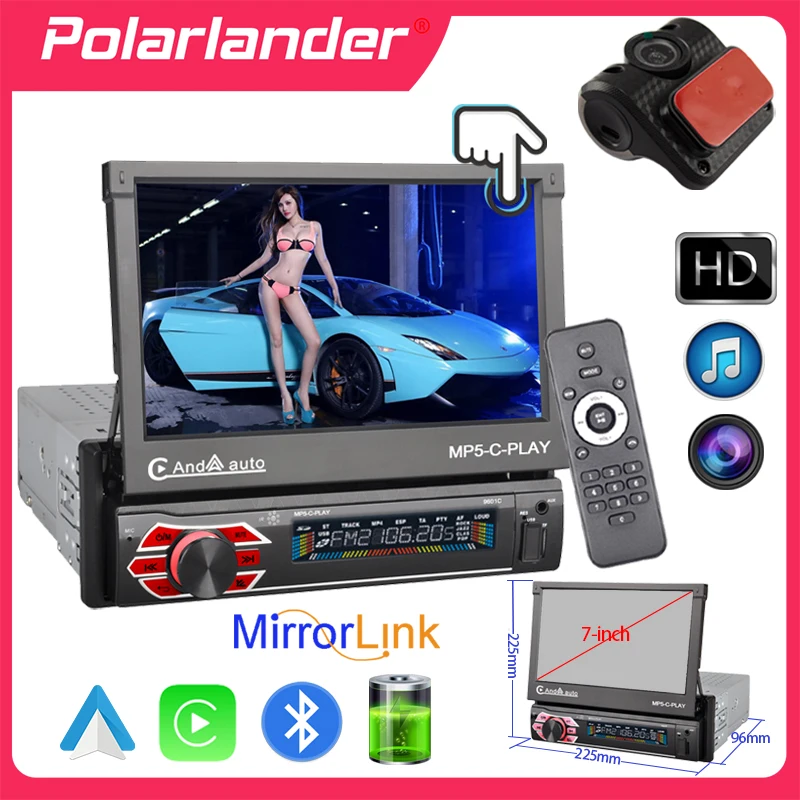Car Radio Bluetooth 4.2 7'' 1 Din Electric Telescopic Touch Screen Super Clear Reversing Image Carplay Two-way Interconnection
Car Radio Bluetooth 4.2 7'' 1 Din Electric Telescopic Touch Screen Super Clear Reversing Image Carplay Two-way Interconnection