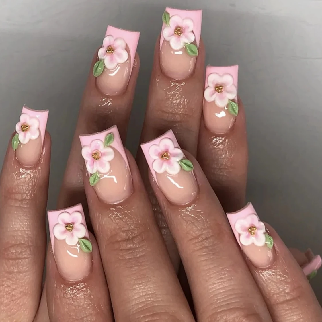 Pink Edge Flower Leaf Ballet False Nails Art Flower Butterfly Gold Glitter Powder Square Fake Nails Press on Nails Manicure Tool
Pink Edge Flower Leaf Ballet False Nails Art Flower Butterfly Gold Glitter Powder Square Fake Nails Press on Nails Manicure Tool