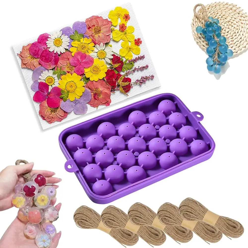 Silicone Grape Soap Molds Soap Making Kit with Dried Pressed Flowers and 328.08ft Rope Exquisite Soaps Mold for Gift (Without
Silicone Grape Soap Molds Soap Making Kit with Dried Pressed Flowers and 328.08ft Rope Exquisite Soaps Mold for Gift (Without